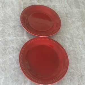 Pier 1 8.5" Salad Plates Spice Route Paprika NWT Retired Set of 2